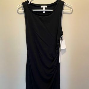 Leith - Black Ruched Body-Con Tank Dress